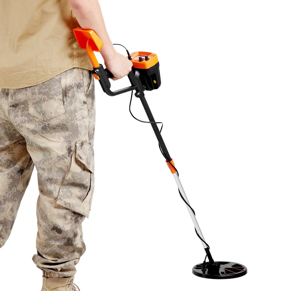 VEVOR Metal Detector for Adults & Kids, 8 Inch Waterproof Search Coil with High Accuracy Pointer Display, Adjustable 38''-49'' Gold Detector, Lightweight Aluminum Stem for Detecting Gold Treasure 