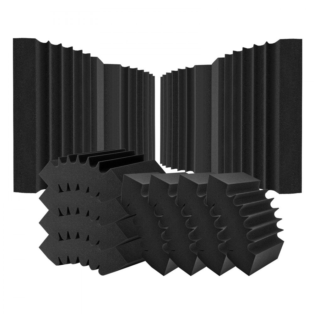 VEVOR Acoustic Foam Panels 4 Pack 16.5 x 6.3 x 12 in Adhesive for Wall Ceiling 