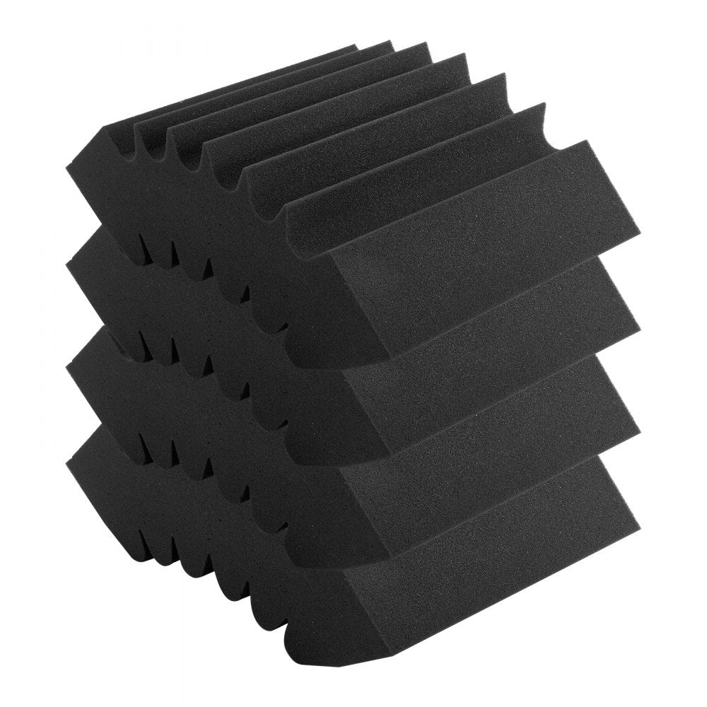 VEVOR Acoustic Foam Panels 4 Pack 16.5 x 6.3 x 12 in Adhesive for Wall Ceiling 