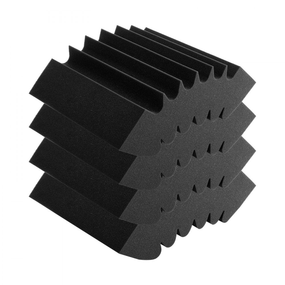 VEVOR Acoustic Foam Panels 4 Pack 16.5 x 6.3 x 12 in Adhesive for Wall Ceiling 