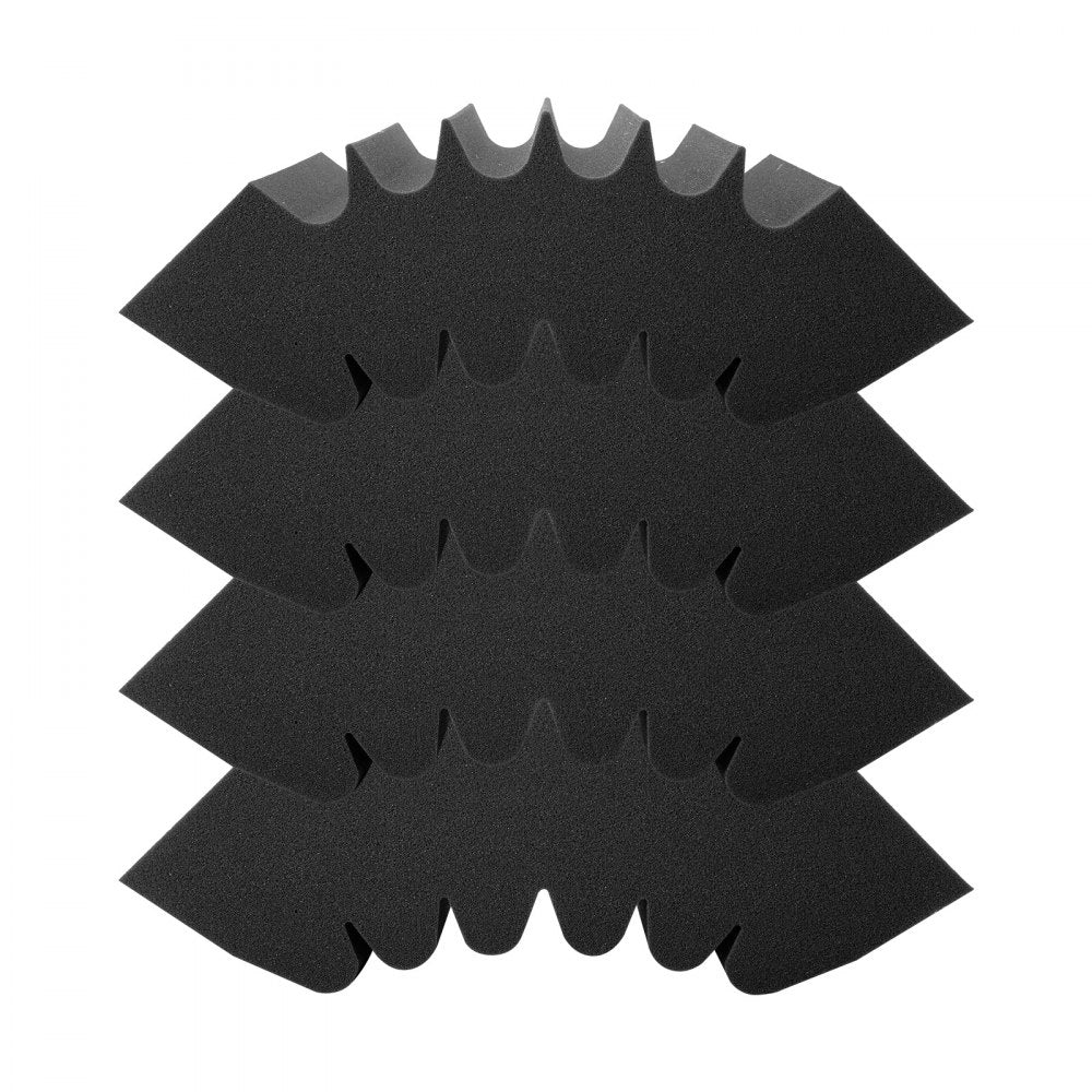 VEVOR Acoustic Foam Panels 4 Pack 16.5 x 6.3 x 12 in Adhesive for Wall Ceiling 