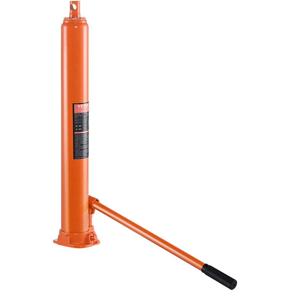 VEVOR Hydraulic Long Ram Jack, 4 Ton Engine Hoist Cylinder with Single Piston Pump And Flat Base, Hydraulic Ram Cylinder for Engine Lift Hoists, Hydraulic Garage/Shop Cranes, Mechanical, Farm 