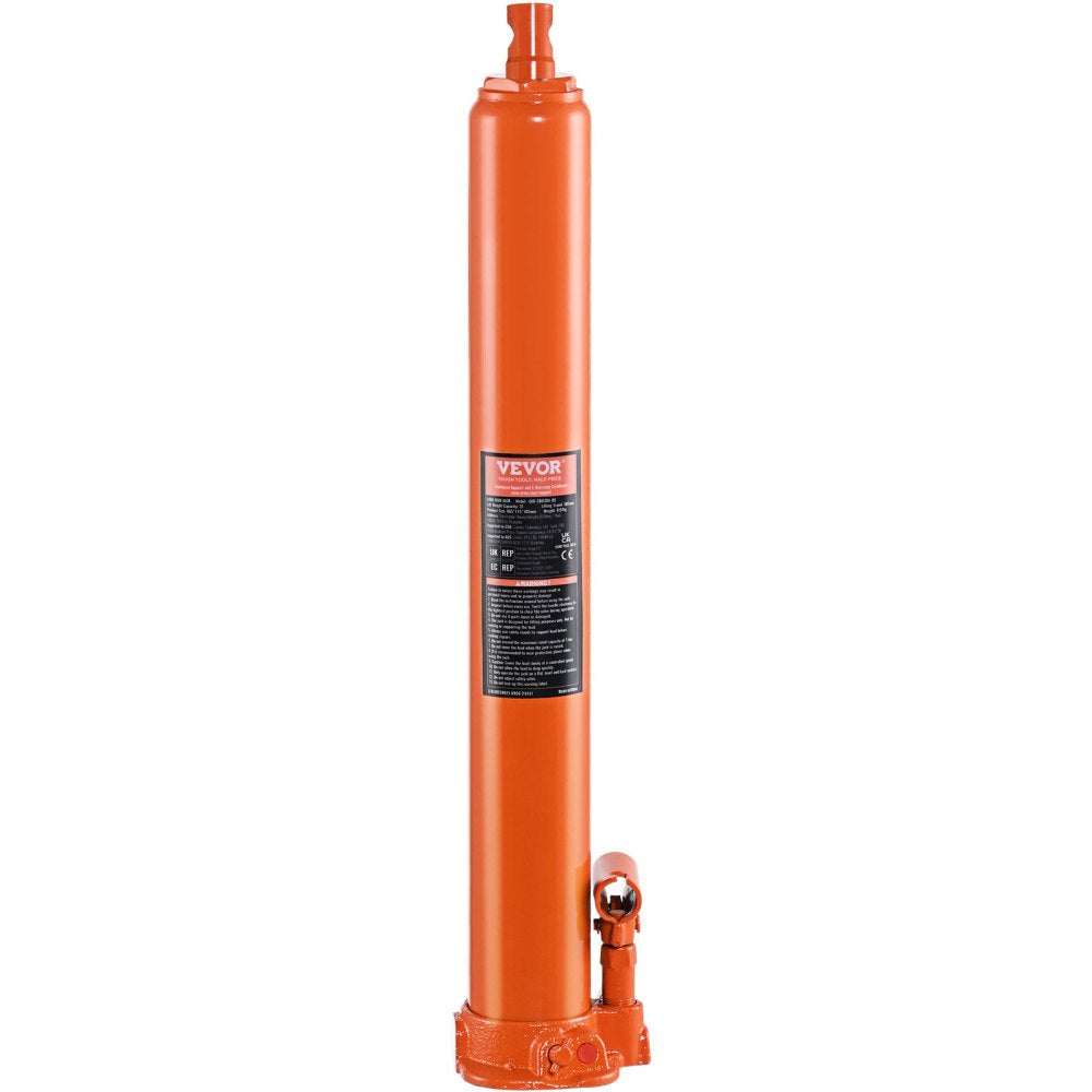 VEVOR Hydraulic Long Ram Jack, 4 Ton Engine Hoist Cylinder with Single Piston Pump And Flat Base, Hydraulic Ram Cylinder for Engine Lift Hoists, Hydraulic Garage/Shop Cranes, Mechanical, Farm 