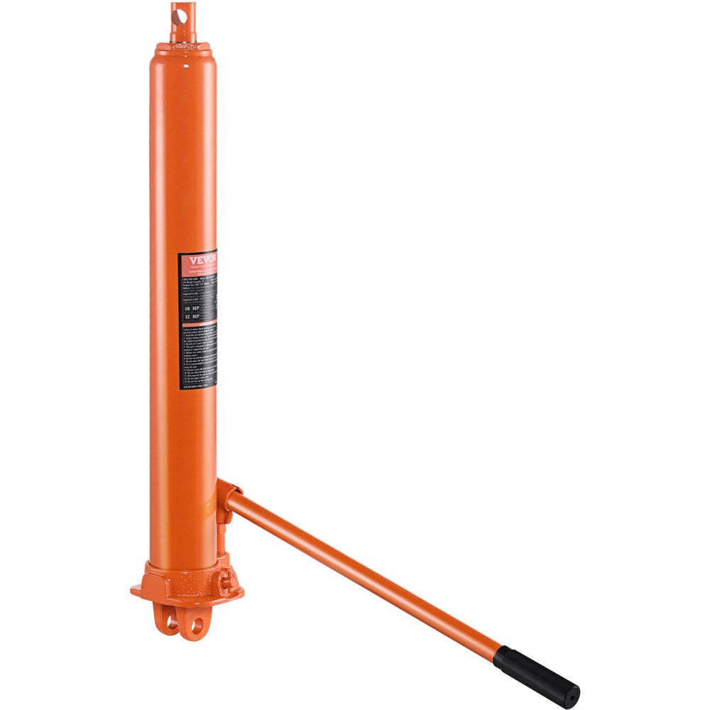 VEVOR Hydraulic Long Ram Jack, 3 Ton Engine Hoist Cylinder with Single Piston Pump And Clevis Base, Hydraulic Ram Cylinder for Engine Lift Hoists, Hydraulic Garage/Shop Cranes, Mechanical, Farm 