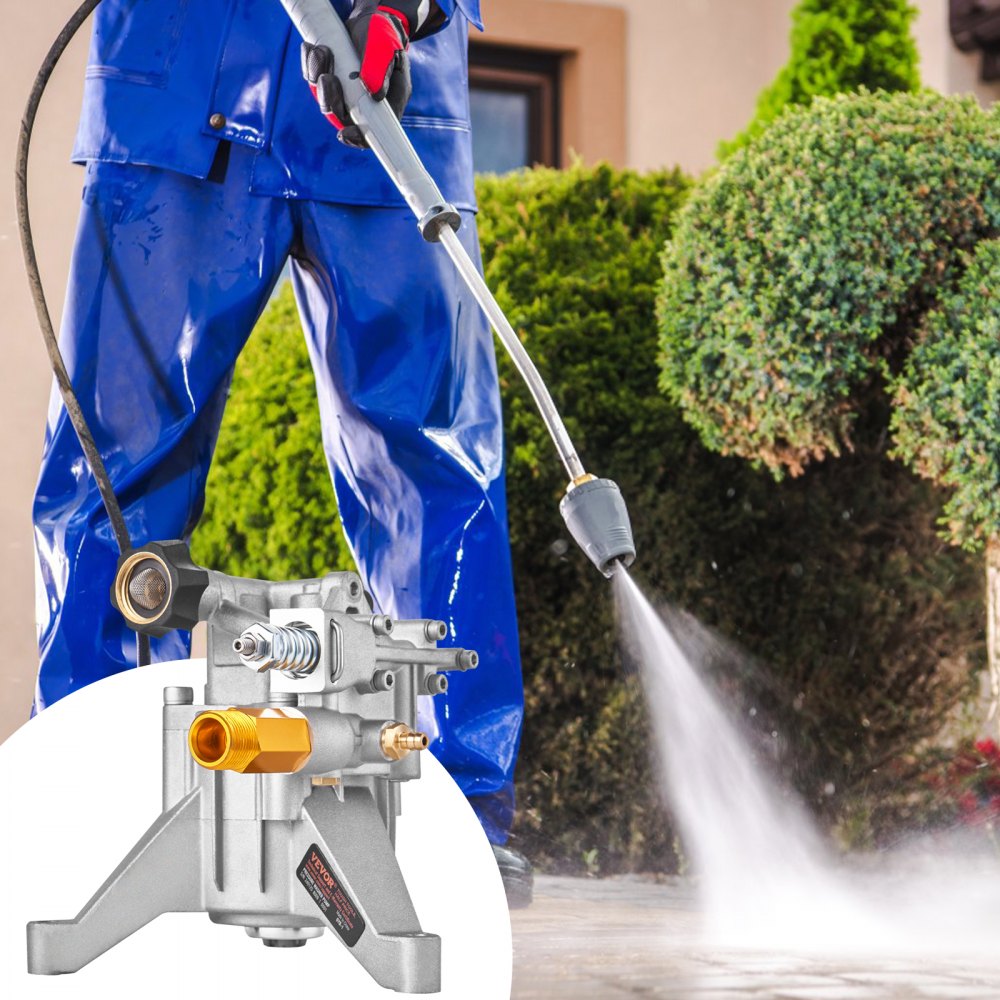 VEVOR Pressure Washer Pump, 7/8" Shaft Vertical, 3400 PSI, 2.5 GPM, Replacement Power Washer Pumps Kit, Parts Washer Pump, Compatible with Honda, Simpson, RYOBI & Stratton, Subaru, Craftsman 