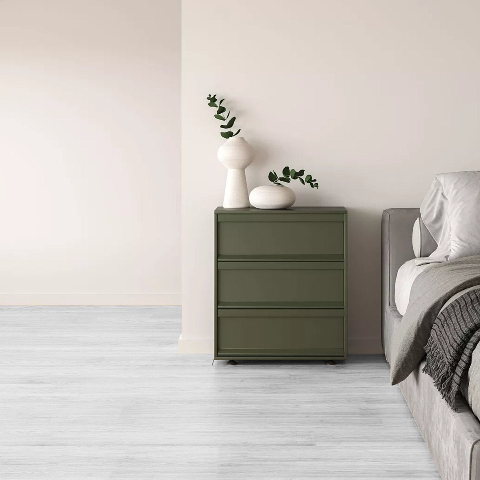 VEVOR Self Adhesive Vinyl Floor Tiles 36 x 6 inch, 36 Tiles 2.5mm Thick Peel & Stick, Light Gray Wood Grain DIY Flooring for Kitchen, Dining Room, Bedrooms & Bathrooms, Easy for Home Decor 