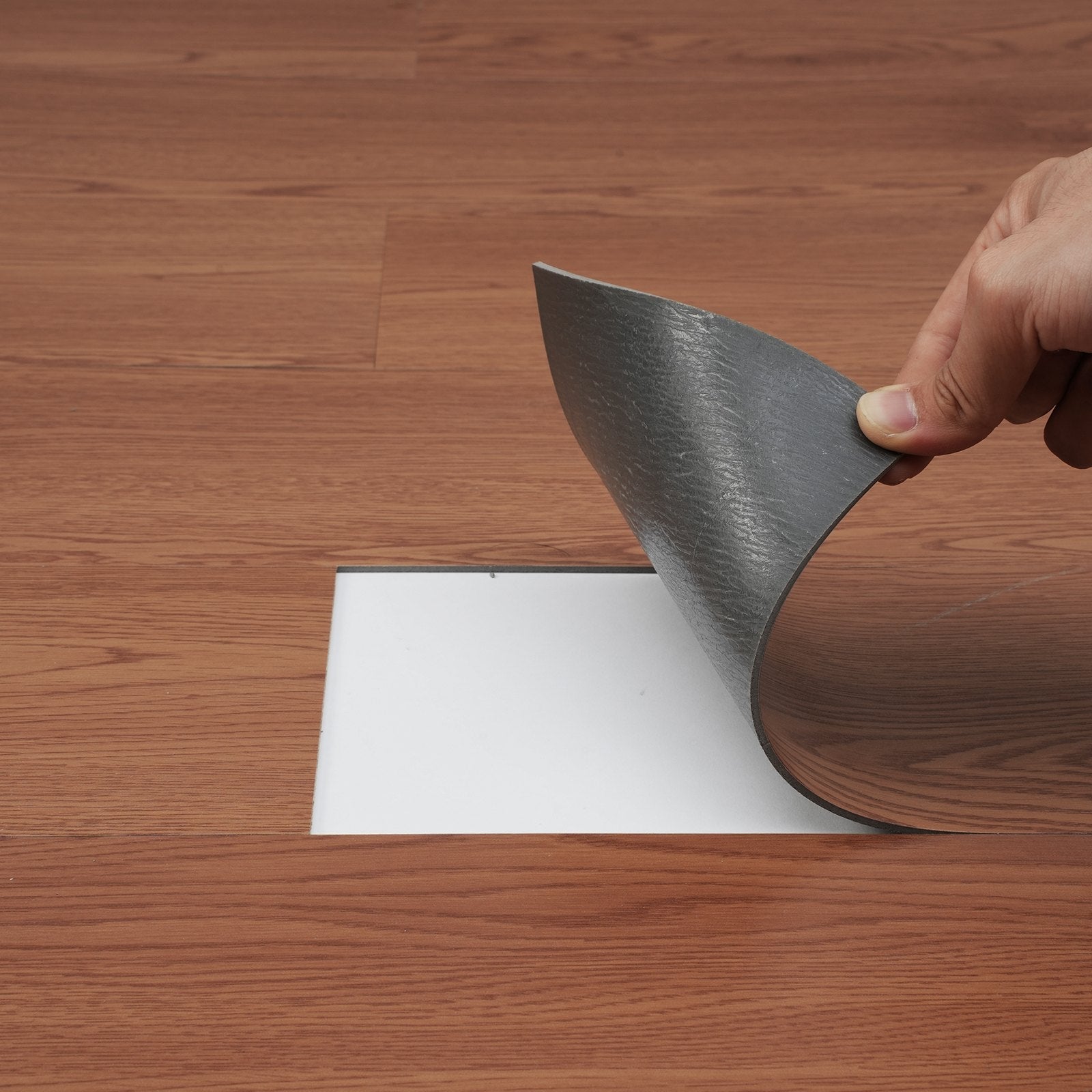 VEVOR Self Adhesive Vinyl Floor Tiles 36 x 6 inch, 36 Tiles 2.5mm Thick Peel & Stick, Deep Brown Wood Grain DIY Flooring for Kitchen, Dining Room, Bedrooms & Bathrooms, Easy for Home Decor 