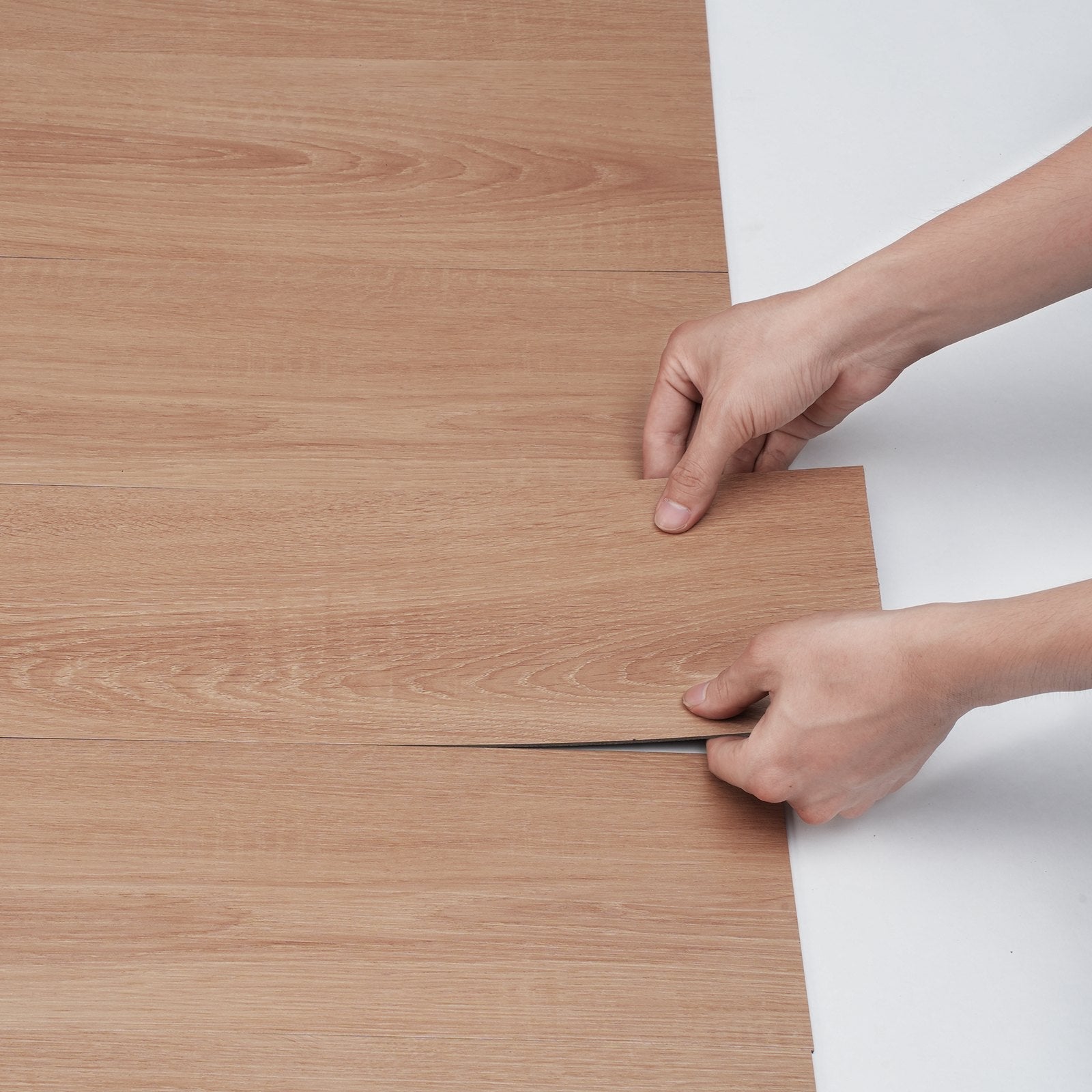 VEVOR Self Adhesive Vinyl Floor Tiles 36 x 6 inch, 36 Tiles 2.5mm Thick Peel & Stick, Natural Wood Grain DIY Flooring for Kitchen, Dining Room, Bedrooms & Bathrooms, Easy for Home Decor 