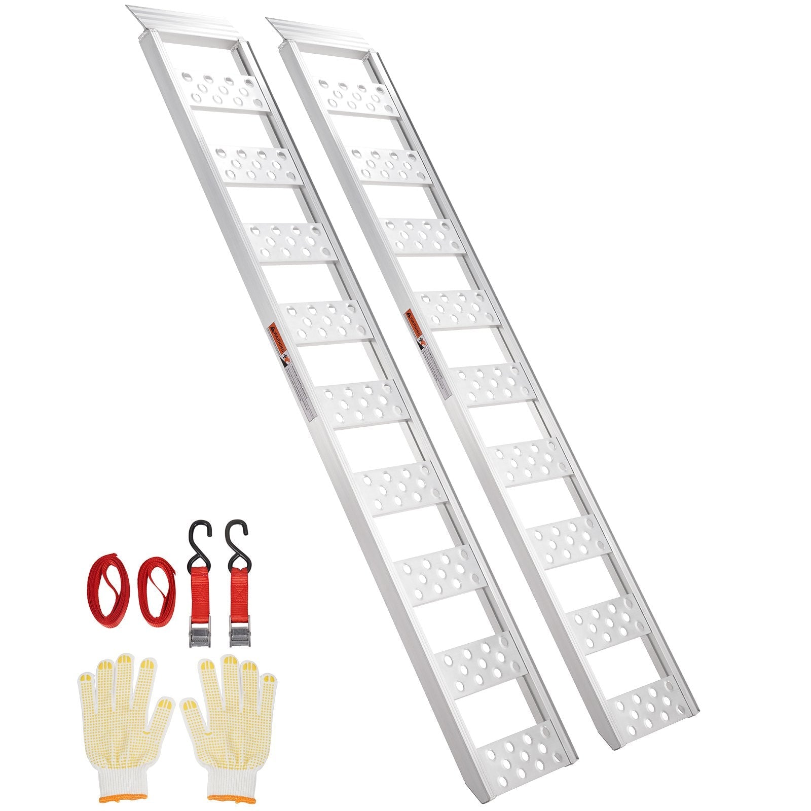 VEVOR Aluminum Ramps with Treads 1250 lbs 78" x 12" for ATV UTV Motorcycle 2 Pcs 