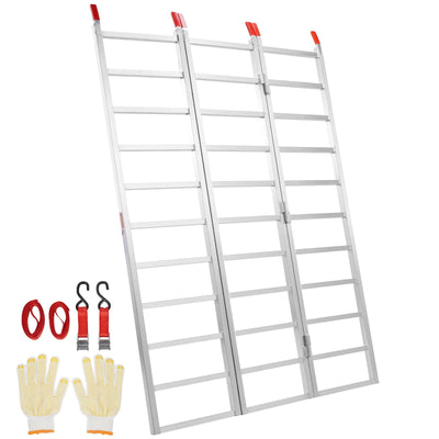 VEVOR Tri-Fold Aluminum Loading Ramp 1500 lbs 77" x 54" for Tractors ATVs UTVs 