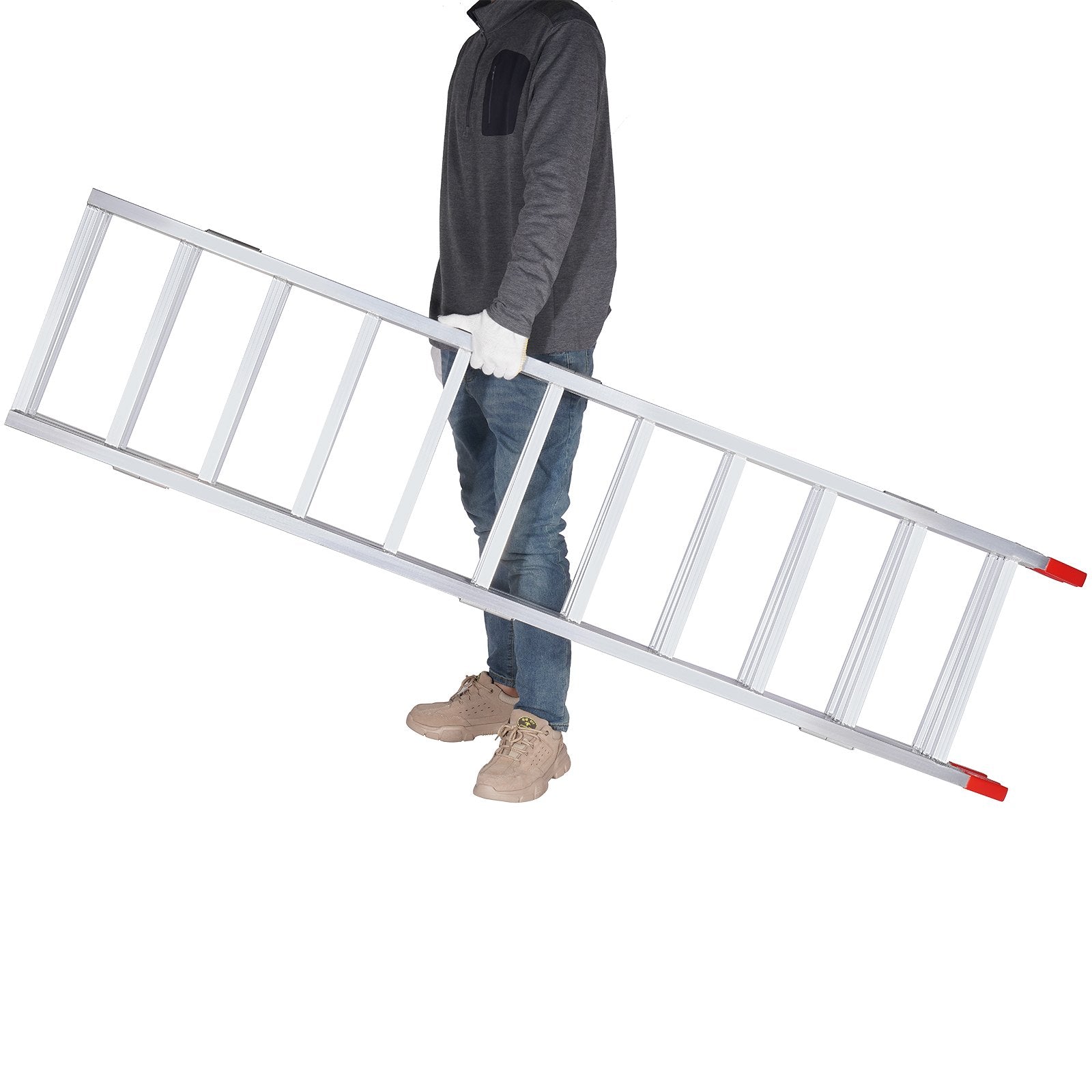 VEVOR Tri-Fold Aluminum Loading Ramp 1500 lbs 77" x 54" for Tractors ATVs UTVs 