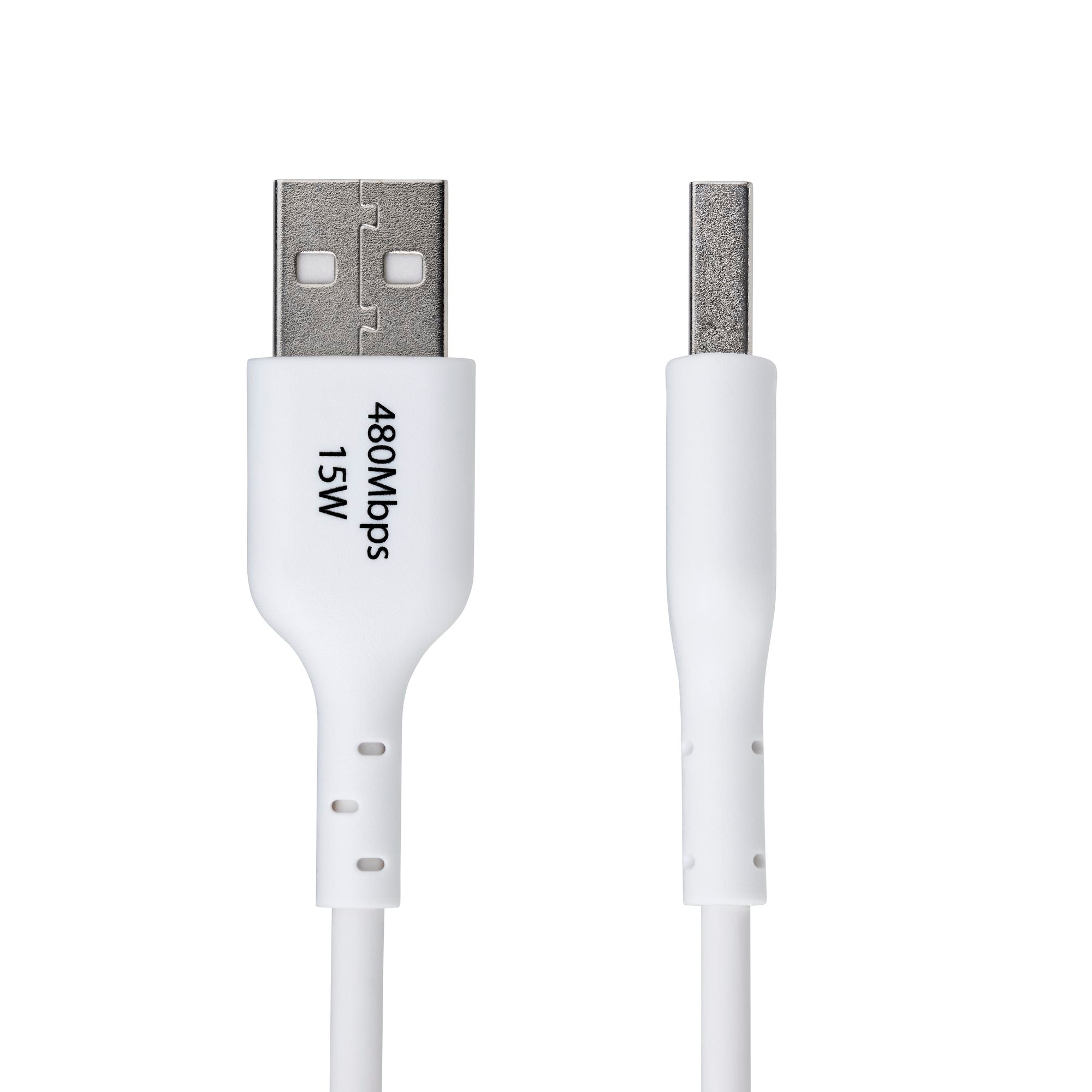 USB-A to USB-C Charging Cable, Charge & Sync, 3A, USB 2.0, TPE Jacket - White USB Charging Cord 
