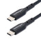 15ft (4.5m) USB-C Charging Cable, Charge & Sync, 60W (3A) PD, USB 2.0 Laptop Charger Cable, TPE Jacket - Black USB C Charging Cord