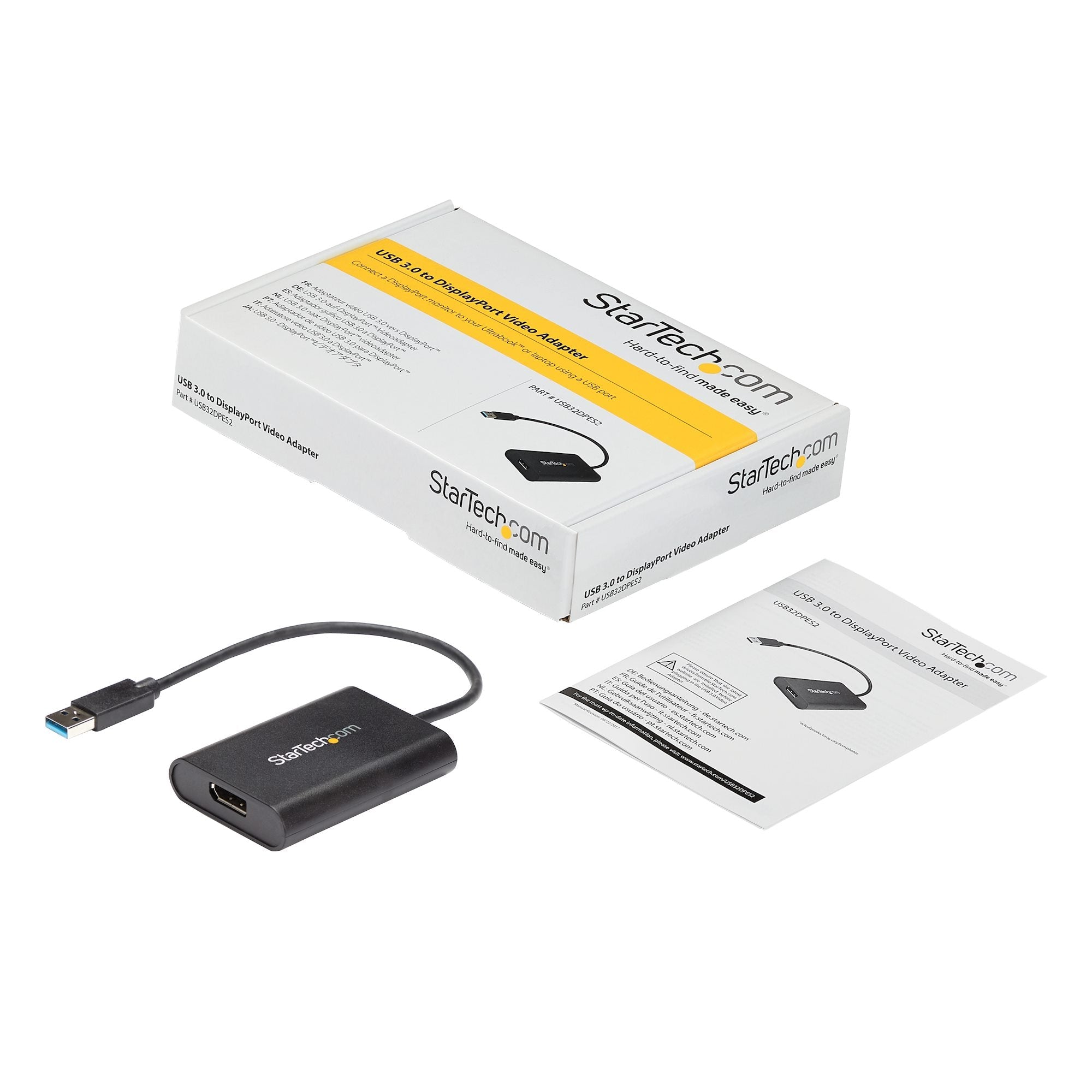 USB 3.0 to DisplayPort Adapter, USB DP Monitor Converter for Windows, 4K (no support for macOS/ChromeOS/Linux) - TAA 