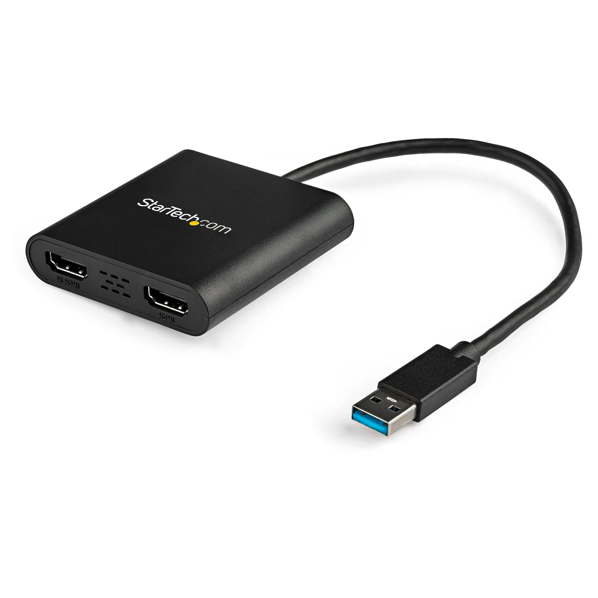 USB 3.0 to Dual HDMI Adapter, USB to 2x HDMI Monitor Converter for Windows (no support for macOS/ChromeOS/Linux) - TAA 