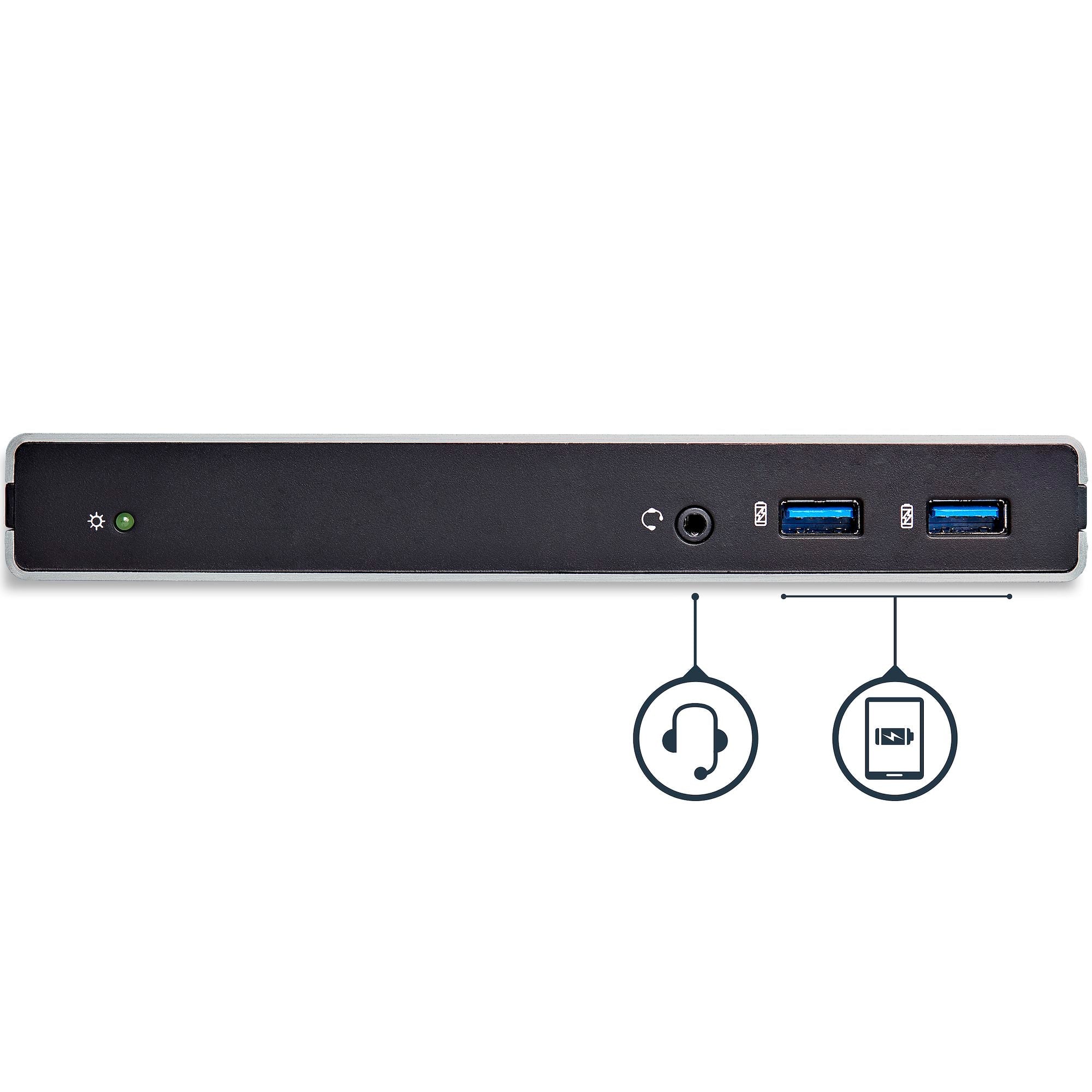 Dual-Monitor USB 3.0 Docking Station with DVI and Vertical Stand 