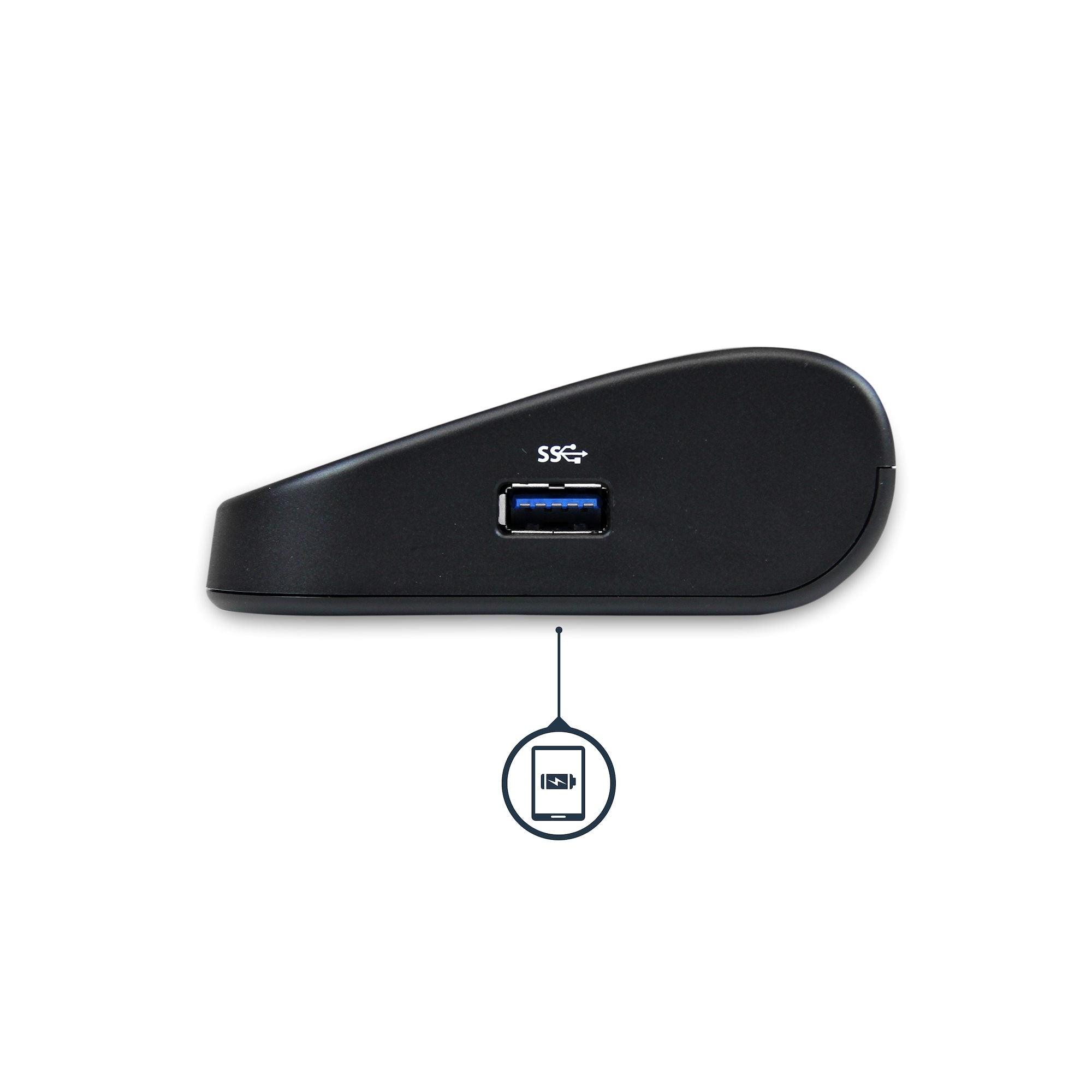 Dual Monitor USB 3.0 Laptop Docking Station with HDMI/DVI/VGA, 3x USB-A Hub, GbE, Audio, Universal Type-A Dock for Windows/macOS/ChromeOS - TAA Compliant 