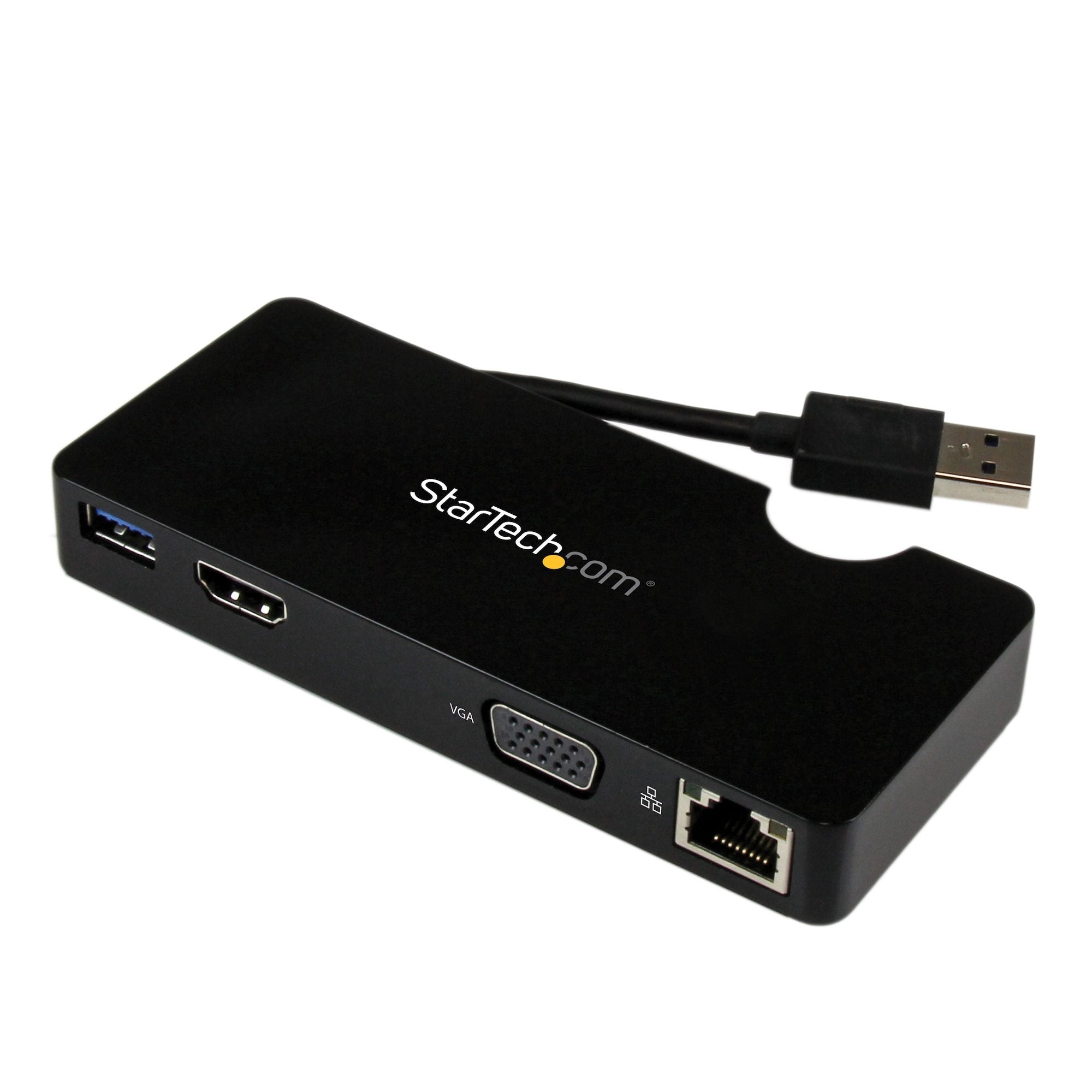 Travel Docking Station for Laptops - HDMI or VGA - USB 3.0 