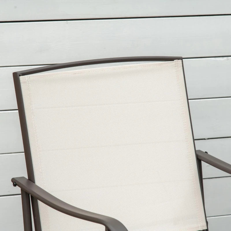Double Patio Glider Chair with Glass Top Center Table, Outdoor Glider Loveseat with High Back,  All Weather Breathable Mesh Fabric for Garden, Backyard, Deck, Beige