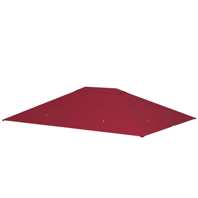 Outsunny Gazebo Replacement Canopy Top Cover 10'x13' Wine Red Gazebo Roof Only 