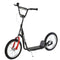 Aosom Canada Youth Street Kick Scooter for Teens Kids 5+ Years Old with 16'' Inflatable Wheel Dual Brakes Black