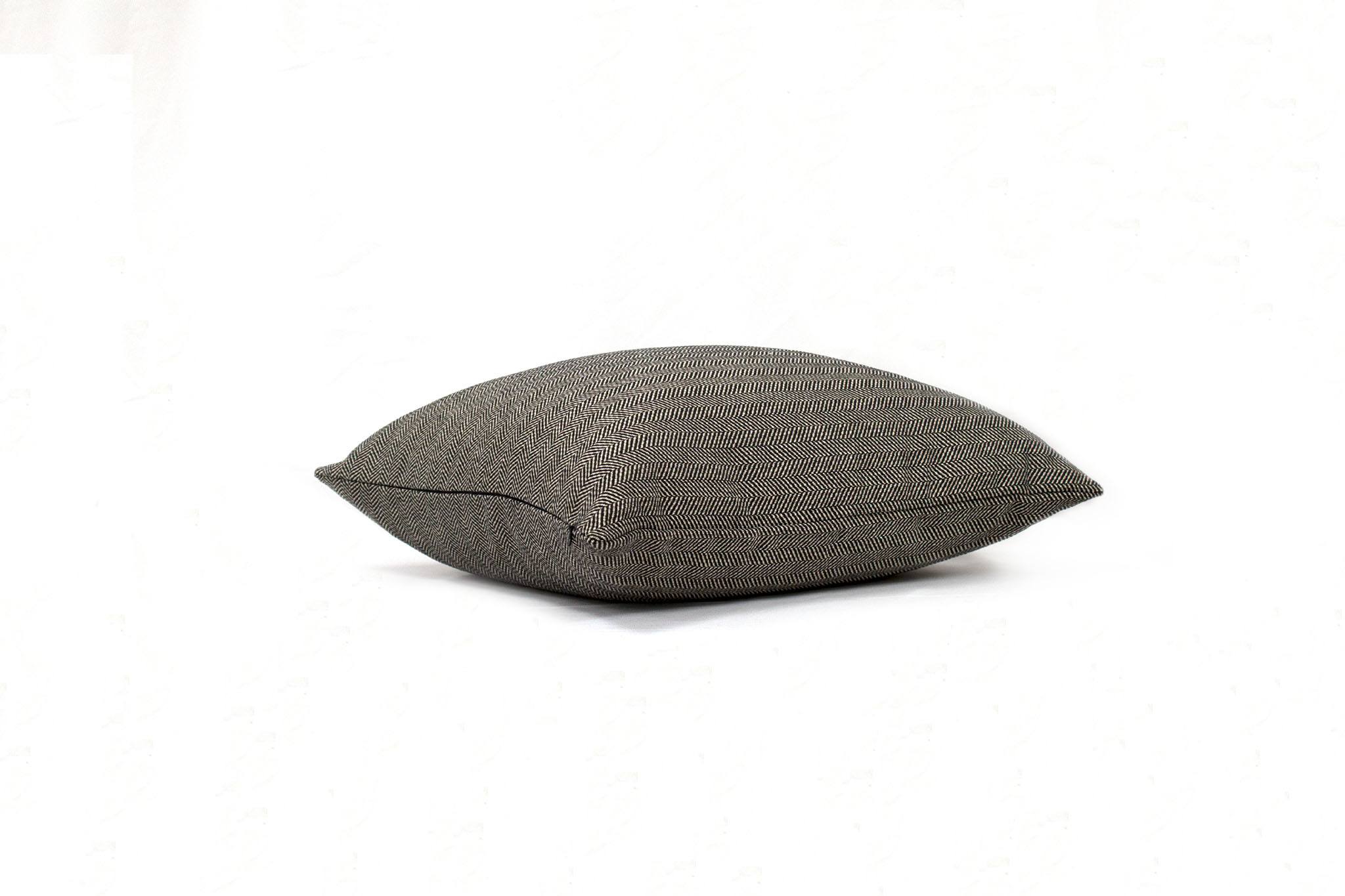 Noir Herringbone Cushion Cover 