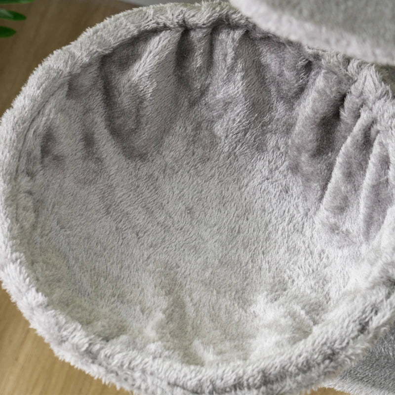 52.5" Cat Tree Tower with Scratching Posts, Cat Condos, Bed, Platforms, Hammocks, for Indoor Cats, Grey