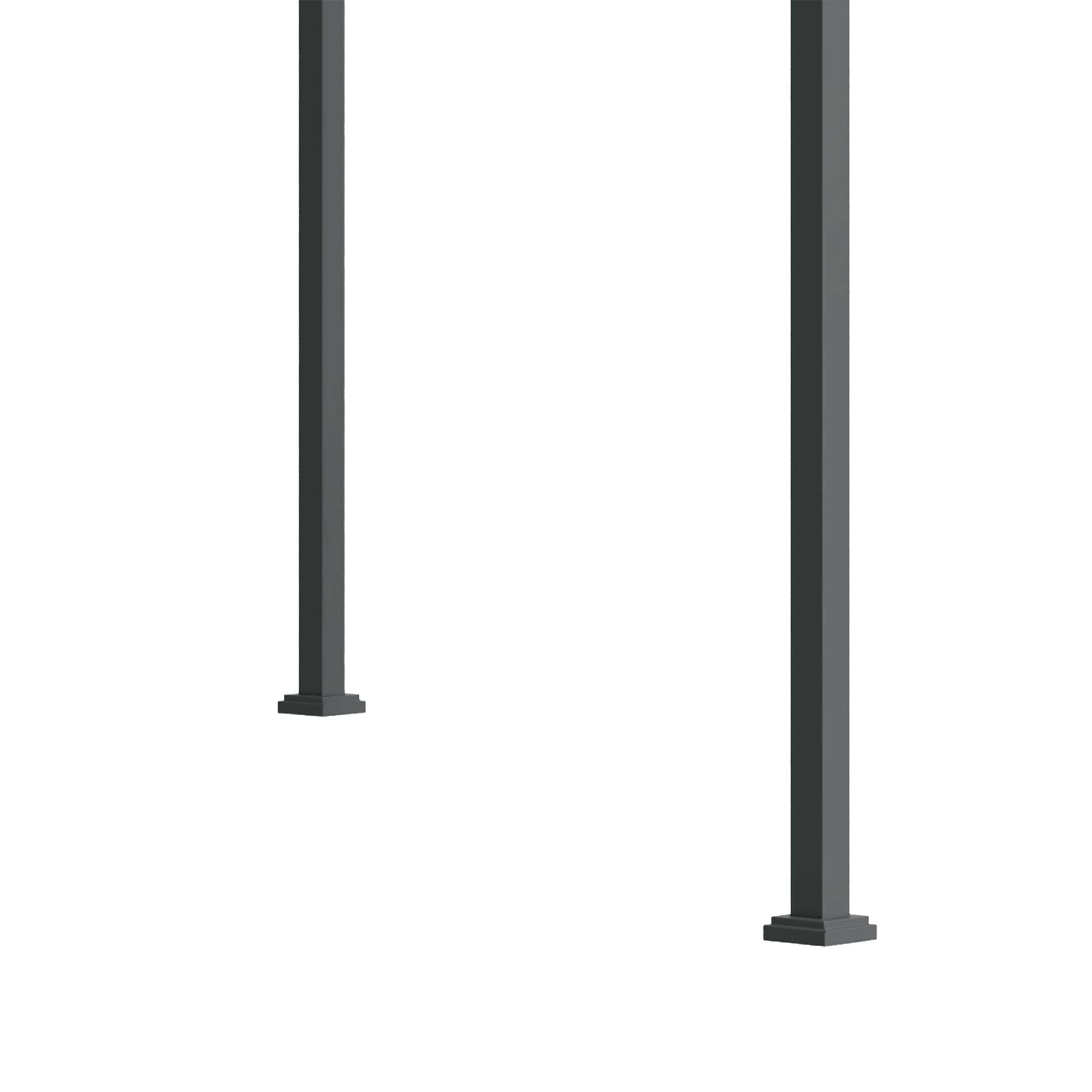 Outsunny Pergola Metal Gazebo 10'x7' Shade Shelter with Retractable Canopy Outdoor Deck Black 