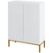 HOMCOM Narrow Shoe Storage Cabinet Adjustable Shelves Soft-Close Hinges for 15-20 Pairs White
