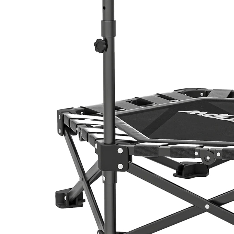 42-Inch Foldable Mini Fitness Trampoline with Adjustable Handlebar – 400 lb Capacity