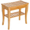 HOMCOM Bamboo Bliss: Spa Bath Seat Shower Bench with 20