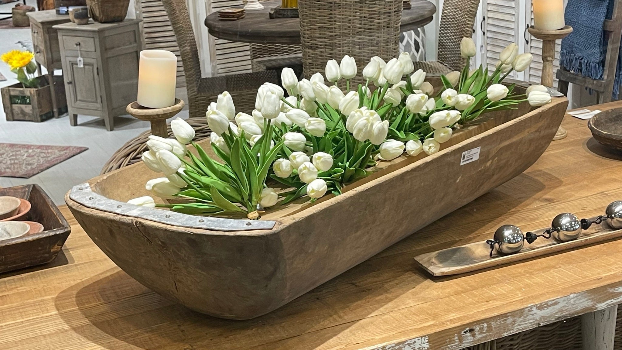 Large Wooden Dutch Dough Bowl 