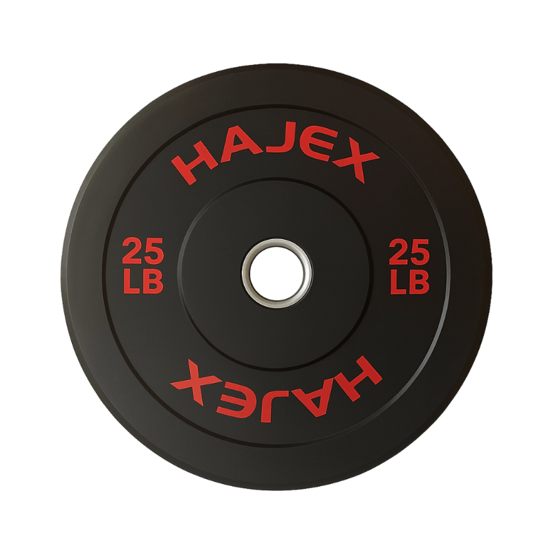 HAJEX Olympic Bumper Weight Plates - 10, 15, 25, 35, 45, 55 LB 