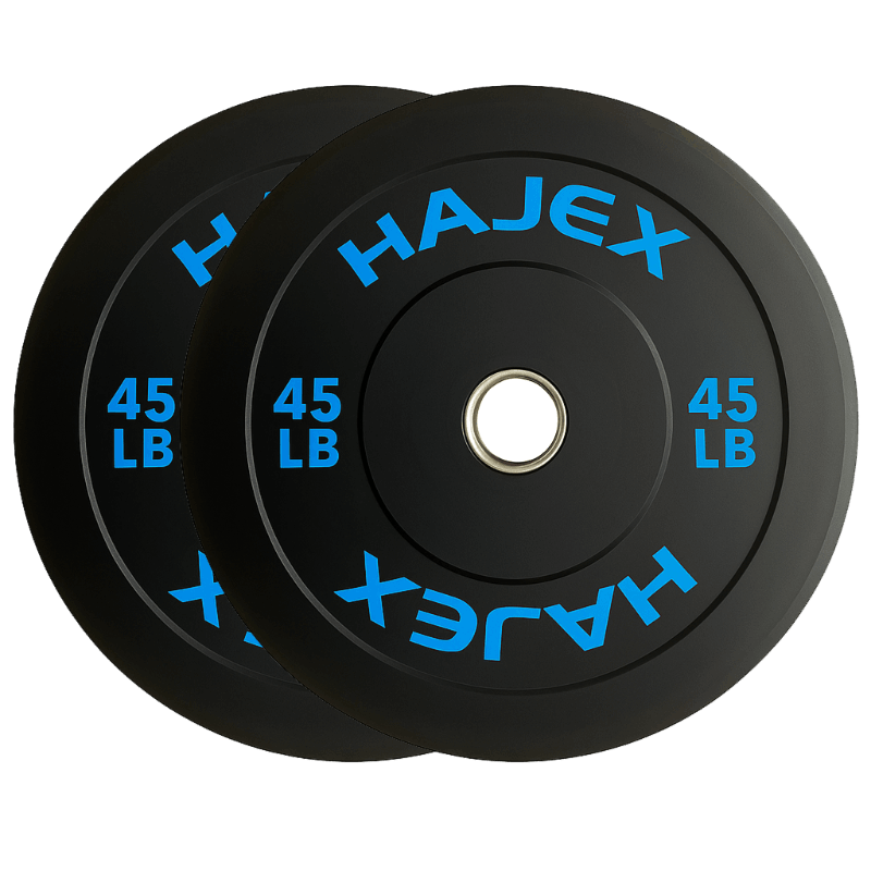 HAJEX Olympic Bumper Weight Plates - 10, 15, 25, 35, 45, 55 LB 
