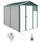 9' x 6' Garden Shed, Outdoor Storage Patio Shed w/ Sloped Roof, Lockable Door for Patio Lawn, Green