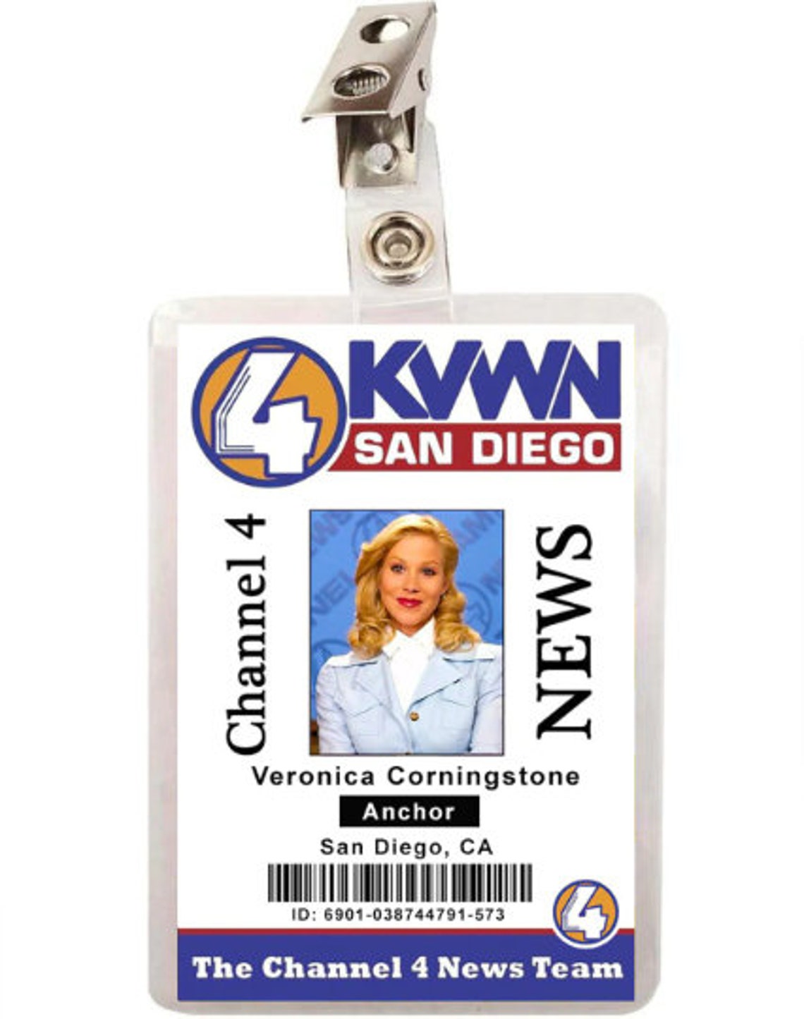 Anchorman Movie Veronica Corningstone ID Badge 