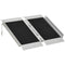HOMCOM 2ft Aluminum Portable Wheelchair Ramp Threshold Mobility Aid Single-fold Scooter Ramp with Handle