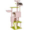 Flower Cat Tree with Sisal Scratching Posts, Multi-Level Cat Tower, Pink