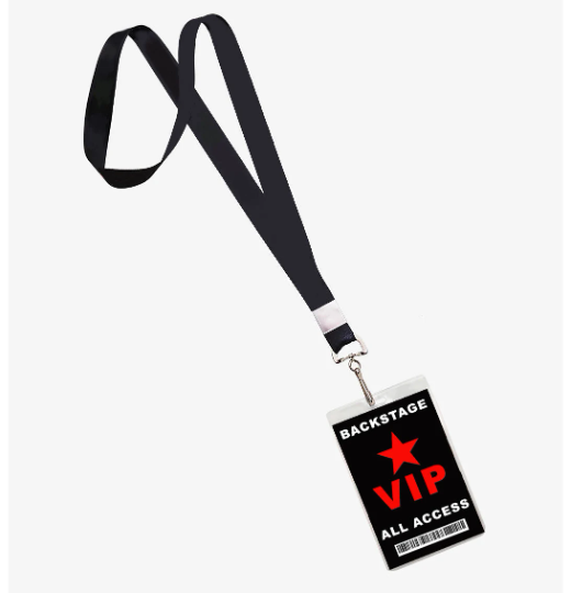 VIP Backstage All Access Pass Lanyard ID 