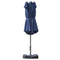 Outsunny Dual Haven Sunshade: 15' Double Canopy Patio Umbrella with Lift Crank, Cross Base Dark Blue
