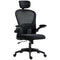 Office Chair, Mesh Computer Desk Chair with Adjustable Headrest, 4D Lumbar Support, Flip-up Arm, Black