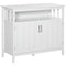HOMCOM Contemporary Chic: White Sideboard Buffet Server with Doors and Shelves for Dining Room Sophistication | Elegant Storage