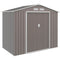 Outsunny Metal Garden Shed 7' x 4' x 6' Outdoor Storage with Foundation Double Doors Grey