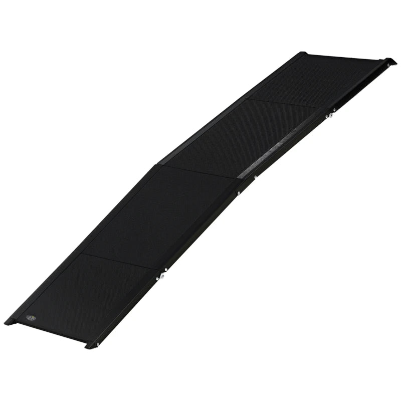 Folding Pet Ramp, 62 Inch Lightweight Portable Dog Ramp for Extra Large Dogs, Non-Slip Surface for Cars, Trucks and SUVs, Black