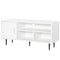 HOMCOM TV Stand Cabinet: 60 Inches with Storage Shelf, Cable Hole, Modern Entertainment Unit Center