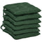 6-Piece Seat Cushion Replacement, Outdoor Patio Chair Cushions Set with Ties, Button Tufted, Dark Green