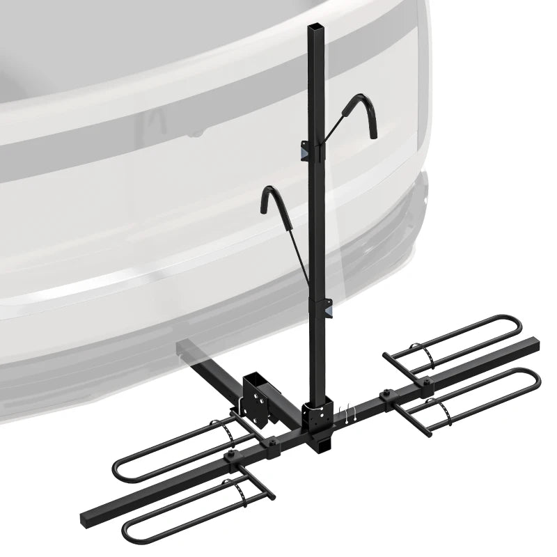 Hitch Bike Rack for Car, 200 lbs 2 Bike Rack with Platform Style, Safety Strap for 2" Receiver, Black