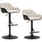 Bar Stools Set of 2, Swivel Counter Height Barstools with Back, Footrest, Armrests, Adjustable Height, Light Grey