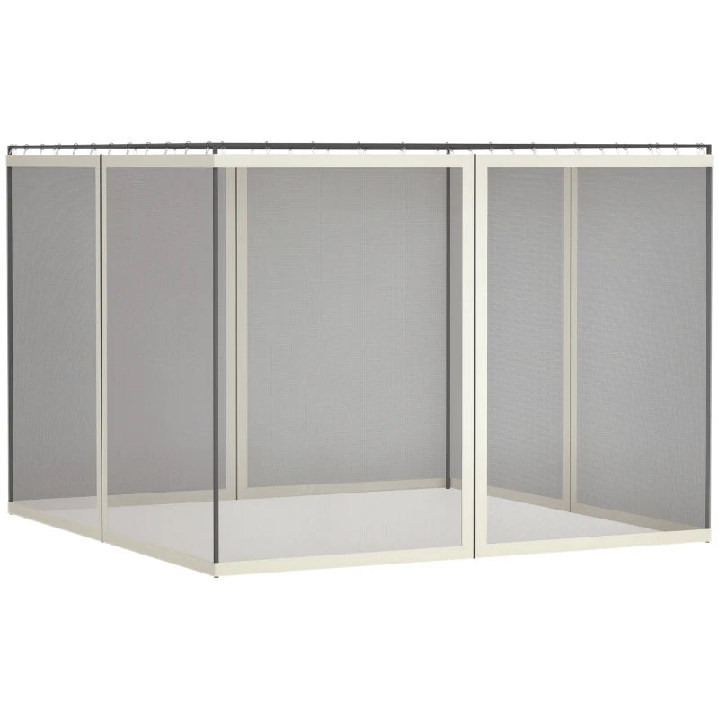 Replacement Mosquito Netting for Gazebo 10' x 13' Black Screen Walls for Canopy with Zippers