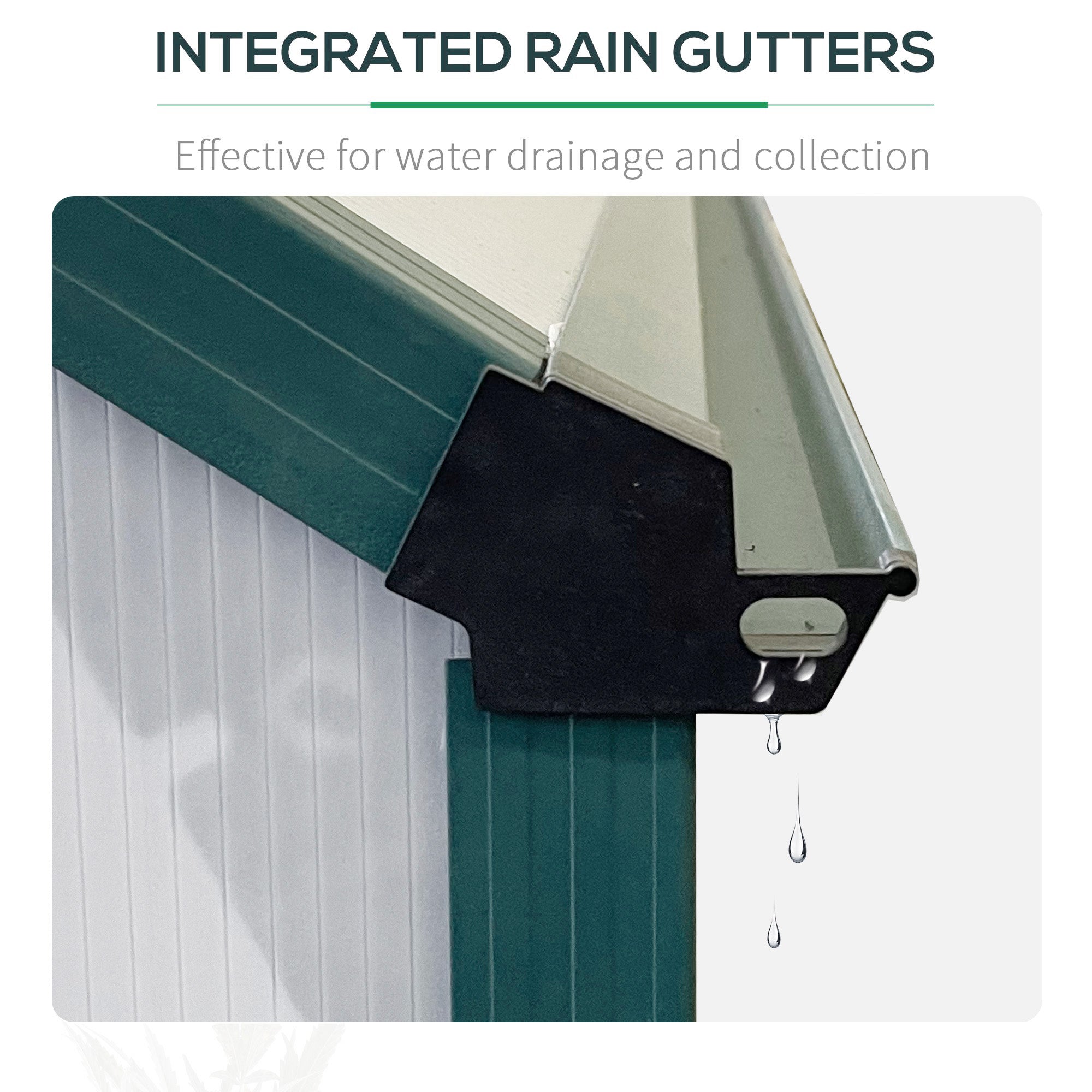 Outsunny 6' x 12' x 6.5' Polycarbonate Greenhouse, Walk-in Green House with Adjustable Roof Vent Galvanized Base Sliding Door Rain Gutter for Outdoor Garden Backyard, Green 